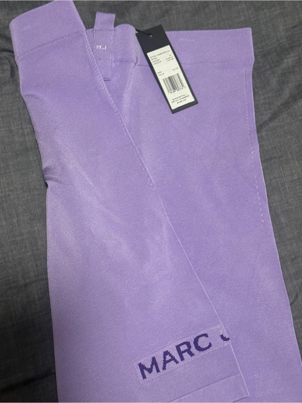 Marc Jacobs womens Purple Logo Bike Shorts and shirt - Picture 5 of 6